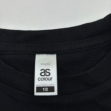 Load image into Gallery viewer, Unisex AS Colour, black cotton tee / top, cats, EUC, size 10,  