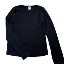 Load image into Gallery viewer, Girls Target, black ribbed stretchy long sleeve top, EUC, size 12,  