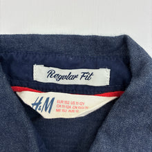 Load image into Gallery viewer, Boys H&amp;M, dark blue cotton long sleeve shirt, EUC, size 12,  