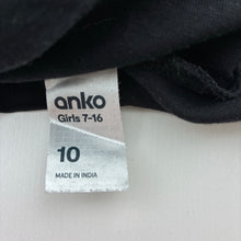 Load image into Gallery viewer, Girls Anko, black cotton long sleeve tee / top, GUC, size 10,  