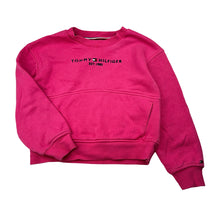 Load image into Gallery viewer, Girls Tommy Hilfiger, embroidered fleece lined sweater / jumper, GUC, size 5,  