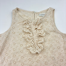Load image into Gallery viewer, Girls Witchery, broderie cotton sleeveless top, FUC, size 5-6,  