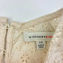 Load image into Gallery viewer, Girls Witchery, broderie cotton sleeveless top, FUC, size 5-6,  