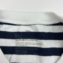 Load image into Gallery viewer, Unisex Muji, navy &amp; white stripe long sleeve tee / top, GUC, size 10,  