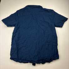 Load image into Gallery viewer, Boys Anko, navy linen / cotton short sleeve shirt, GUC, size 12,  