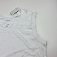 Load image into Gallery viewer, Unisex Favourites, white cotton tank top, NEW, size 7,  