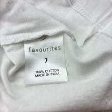 Load image into Gallery viewer, Unisex Favourites, white cotton tank top, NEW, size 7,  
