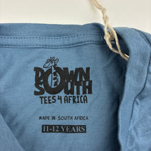 Load image into Gallery viewer, Unisex DOWN SOUTH, blue cotton tee / top, South Africa, NEW, size 11-12,  