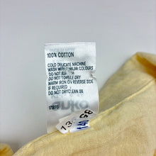 Load image into Gallery viewer, Girls Anko, yellow crinkle cotton short sleeve shirt, EUC, size 12,  
