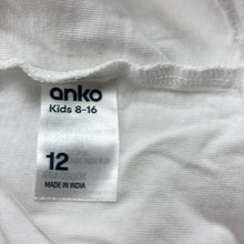 Load image into Gallery viewer, Girls Anko, white cotton tee / top, EUC, size 12,  