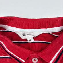 Load image into Gallery viewer, Boys Milkshake, striped cotton polo shirt top, dinosaur, GUC, size 8,  