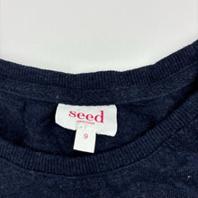 Load image into Gallery viewer, Boys Seed, navy marle cotton tee / top, EUC, size 9,  