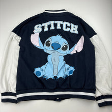 Load image into Gallery viewer, Girls Disney, Stitch fleece lined varsity style sweater / jacket, GUC, size 10,  