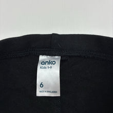Load image into Gallery viewer, Girls Anko, black fleece lined stretchy leggings, unicorns, Inside leg: 44cm, EUC, size 6,  