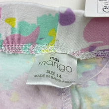 Load image into Gallery viewer, Girls Mango, floral stretchy leggings, Inside leg: 64cm, NEW, size 14,  