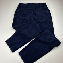 Load image into Gallery viewer, Girls Eve Girl, navy stretch corduroy pants, adjustable, Inside leg: 64cm, NEW, size 10,  