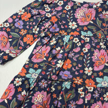 Load image into Gallery viewer, Girls Jack &amp; Milly, floral cotton long sleeve dress, EUC, size 00, L: 34cm