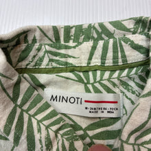 Load image into Gallery viewer, Boys MINOTI, cotton / linen short sleeve shirt, EUC, size 2,  
