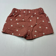 Load image into Gallery viewer, Girls Target, pink &amp; white spot cotton shorts, elasticated, GUC, size 2,  