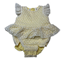 Load image into Gallery viewer, Girls Dymples, cotton lined floral romper, GUC, size 0,  