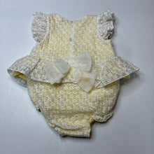 Load image into Gallery viewer, Girls Dymples, cotton lined floral romper, GUC, size 0,  