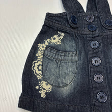 Load image into Gallery viewer, Girls Baby Biz, lightweight denim dress + bloomers, GUC, size 0000, L: 31cm
