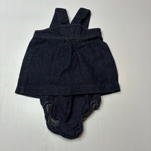 Load image into Gallery viewer, Girls Baby Biz, lightweight denim dress + bloomers, GUC, size 0000, L: 31cm