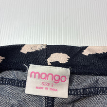 Load image into Gallery viewer, Girls Mango, stretchy pants / bottoms, elasticated, Inside leg: 32cm, FUC, size 2,  