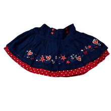 Load image into Gallery viewer, Girls Mango, embroidered cotton skirt, elasticated, EUC, size 0000,  