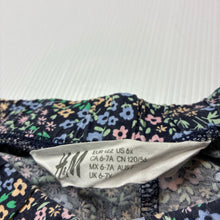 Load image into Gallery viewer, Girls H&amp;M, floral cotton shorts, elasticated, FUC, size 7,  