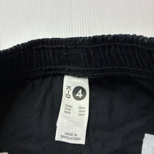 Load image into Gallery viewer, Boys KID, black stretch cotton shorts, elasticated, EUC, size 4,  