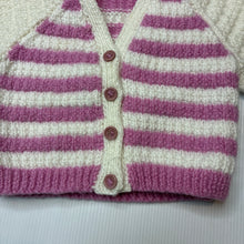 Load image into Gallery viewer, Girls Hand Made, knitted cardigan, armpit to armpit: 24cm, EUC, size 000,  