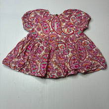 Load image into Gallery viewer, Girls Seed, colourful cotton / linen dress, GUC, size 000, L: 35cm