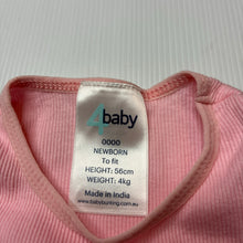 Load image into Gallery viewer, Girls 4 Baby, ribbed cotton singletsuit romper, EUC, size 0000,  