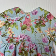 Load image into Gallery viewer, Girls Tu, floral organic cotton coverall / romper, EUC, size 0,  