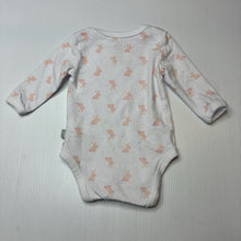 Load image into Gallery viewer, Girls Bilbi, soft feel stretchy bodysuit / romper, rabbits, EUC, size 000,  