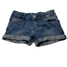 Load image into Gallery viewer, Girls 1964 Denim Co, stretch denim shorts, adjustable, FUC, size 1,  