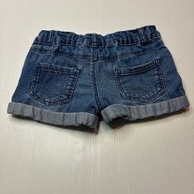 Load image into Gallery viewer, Girls 1964 Denim Co, stretch denim shorts, adjustable, FUC, size 1,  