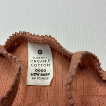 Load image into Gallery viewer, Girls Target, organic cotton pointelle singletsuit / romper, EUC, size 0000,  