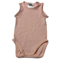 Load image into Gallery viewer, Girls 4 Baby, pink ribbed cotton singletsuit romper, GUC, size 0000,  