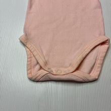 Load image into Gallery viewer, Girls 4 Baby, pink ribbed cotton singletsuit romper, GUC, size 0000,  