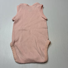 Load image into Gallery viewer, Girls 4 Baby, pink ribbed cotton singletsuit romper, GUC, size 0000,  