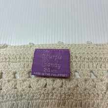 Load image into Gallery viewer, Girls Purple Candy, cream knitted cardigan, EUC, size 2,  