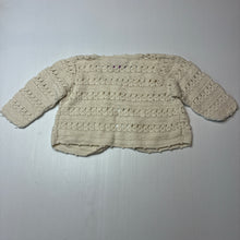 Load image into Gallery viewer, Girls Purple Candy, cream knitted cardigan, EUC, size 2,  