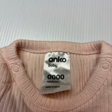 Load image into Gallery viewer, Girls Anko, pink ribbed bodysuit / romper, EUC, size 0000,  