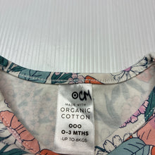 Load image into Gallery viewer, Girls Target, floral stretchy organic cotton blend top, EUC, size 000,  
