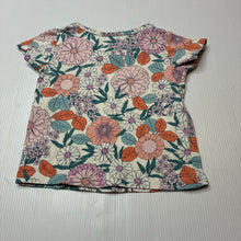 Load image into Gallery viewer, Girls Target, floral stretchy organic cotton blend top, EUC, size 000,  