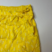 Load image into Gallery viewer, Girls H&amp;M, lightweight viscose skirt, elasticated, pineapples, L: 61cm at back, EUC, size 14-15,  