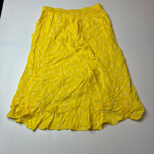 Load image into Gallery viewer, Girls H&amp;M, lightweight viscose skirt, elasticated, pineapples, L: 61cm at back, EUC, size 14-15,  