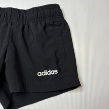 Load image into Gallery viewer, Girls Adidas, black sports / activewear shorts, elasticated, EUC, size 7-8,  